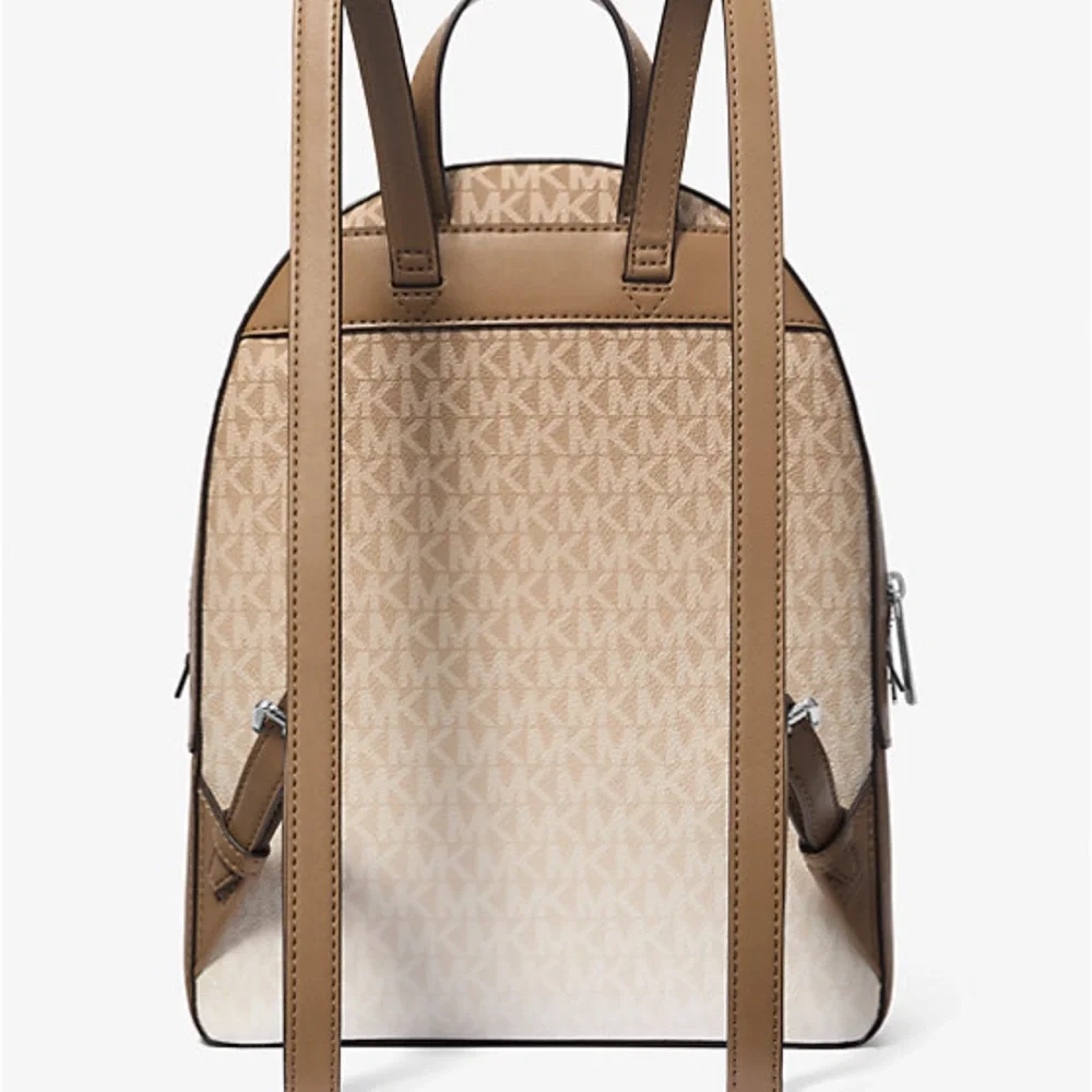 MICHAEL KORS Jaycee Medium Ombré Signature Logo Backpack Husk NWT